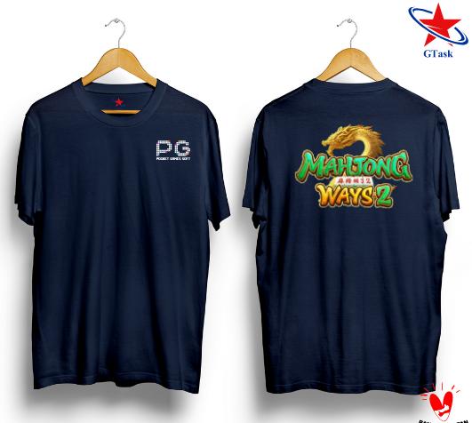 Mahjong T-Shirt Biru